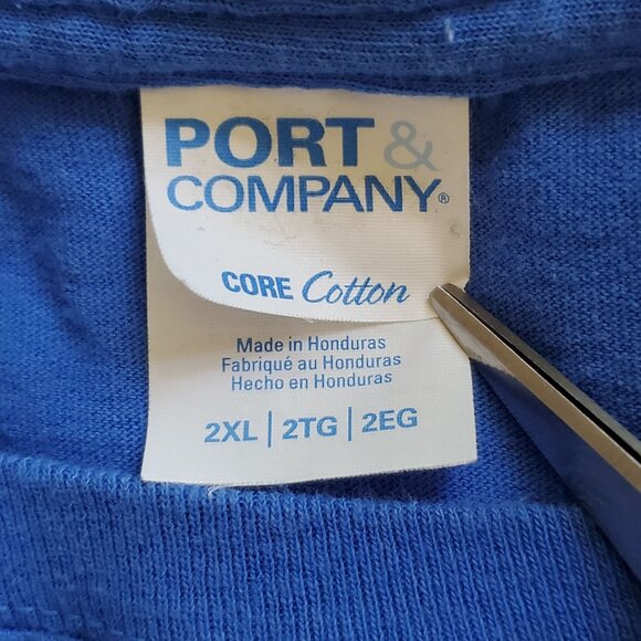 Albuquerque NM Long Sleeve T Shirt 2XL Blue Script Tourist Balloon Knit Stretch - Picture 4 of 9